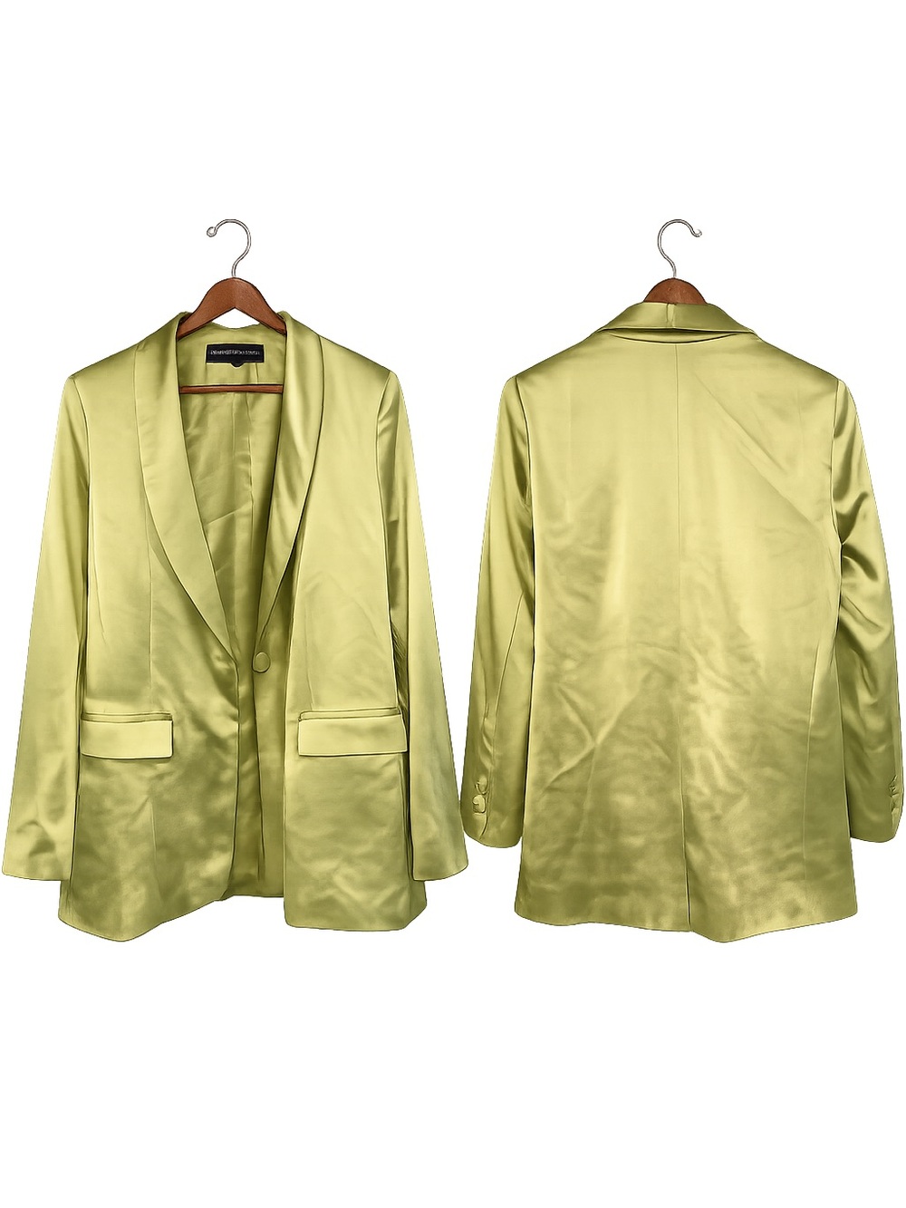 ✨ Endless Rose Chartreuse Satin Blazer ✨